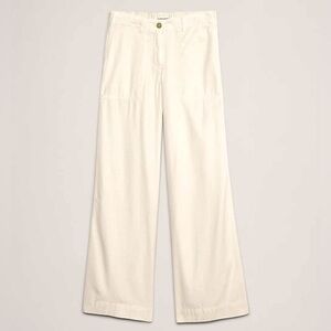BANANA REPUBLIC Thick Wool Cream 9.5” Wide Leg Pants Women’s Trousers